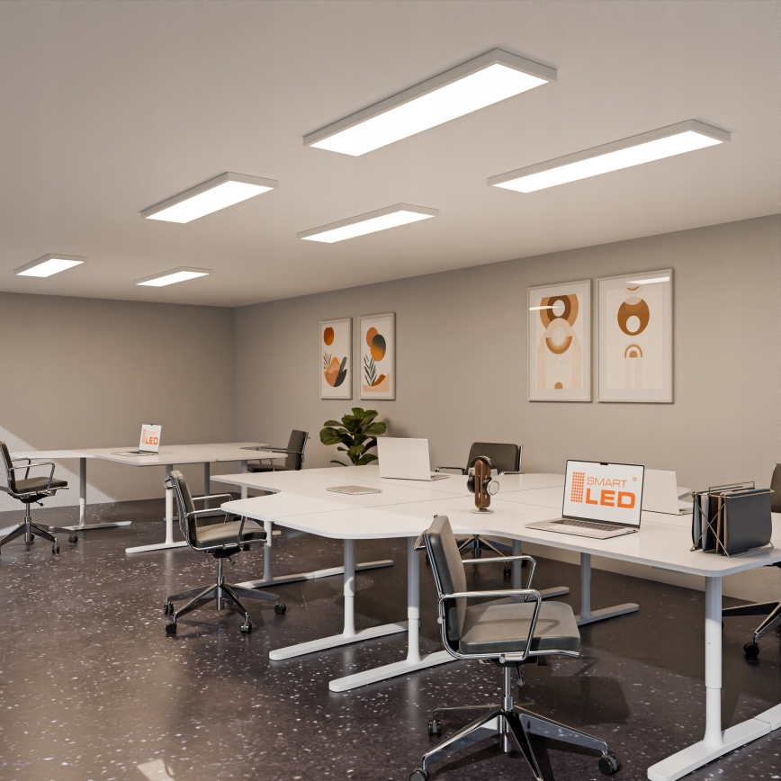 LED opbouwpaneel LED/60W/230V 30x120 cm wit