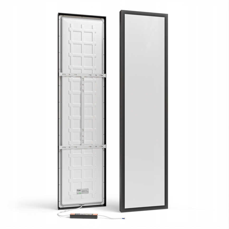 LED opbouwpaneel LED/60W/230V 30x120 cm zwart