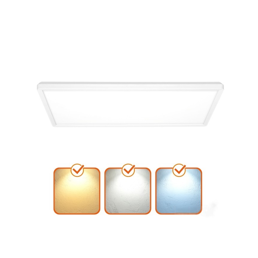 LED Opbouwpaneel NIVERA LED/32W/230V IP54 3000/4000/6000K 29,5x59,5 cm wit