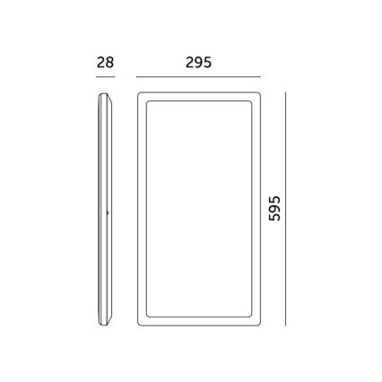 LED Opbouwpaneel NIVERA LED/32W/230V IP54 3000/4000/6000K 29,5x59,5 cm wit