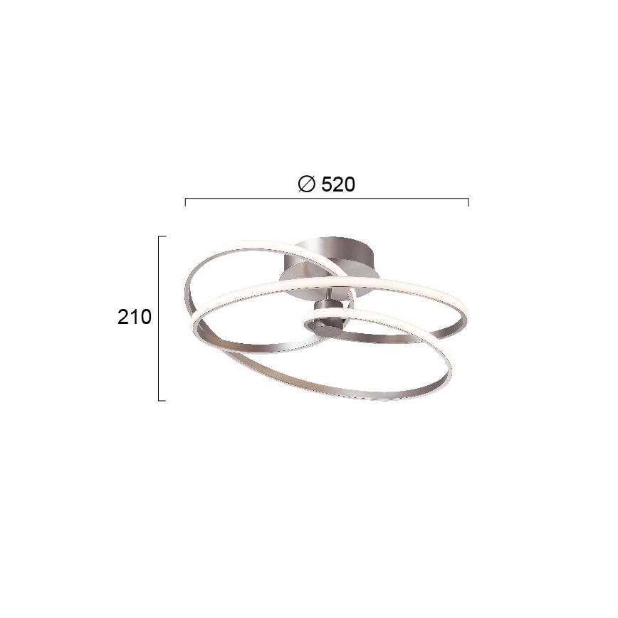 LED Opbouwplafonnière CORT LED/40W/230V zilverkleurig