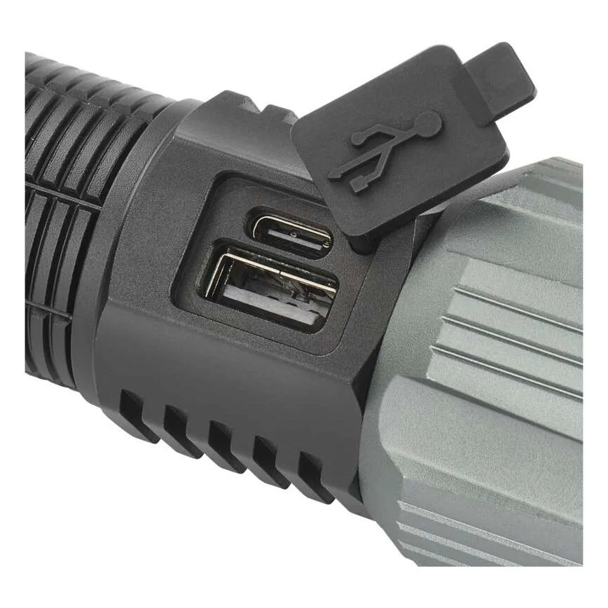 LED oplaadbaar metaal zaklamp LED/5V 3000 glanzend 5000 mAh IP43