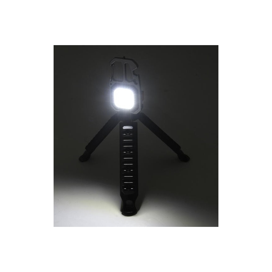 LED Oplaadbaar multifunctioneel zaklamp met een standaard LED/USB-C 400 mAh
