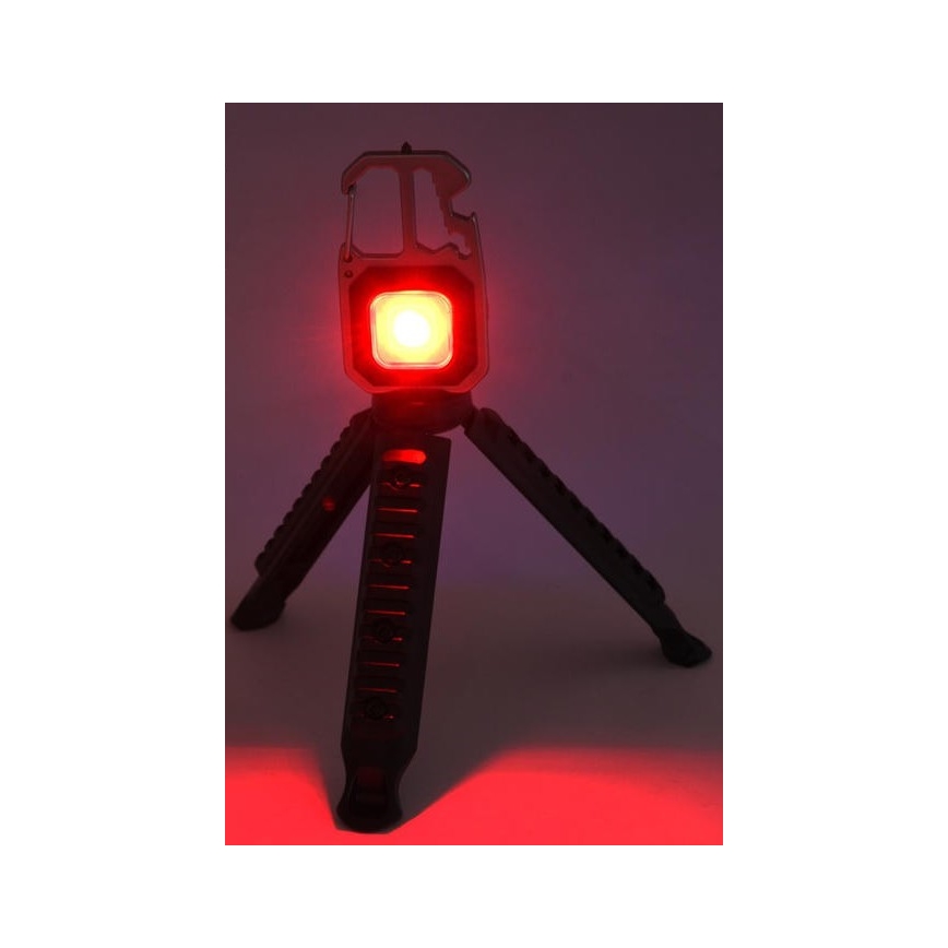 LED Oplaadbaar multifunctioneel zaklamp met een standaard LED/USB-C 400 mAh