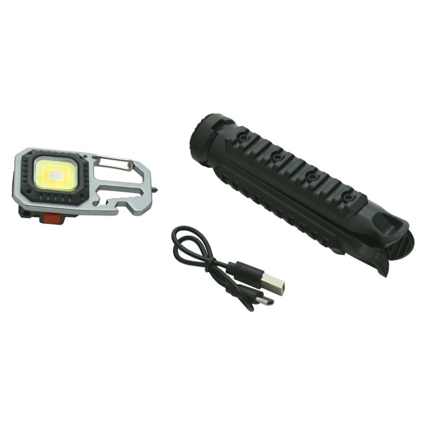 LED Oplaadbaar multifunctioneel zaklamp met een standaard LED/USB-C 400 mAh