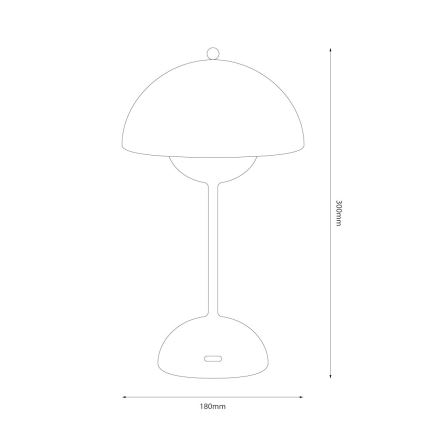 LED-oplaadbare aanraak-bureaulamp COSTA LED/3W/5V 2400 mAh 3000-6000K zwart