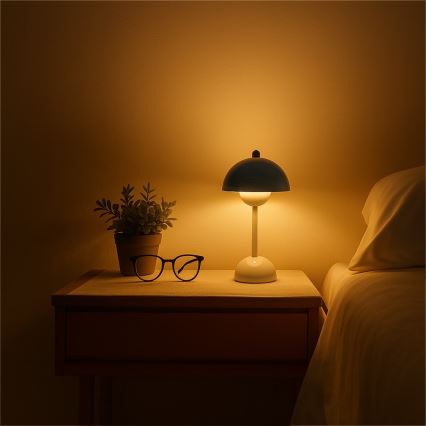 LED oplaadbare aanraaktafellamp COSTA LED/3W/5V 2400 mAh 3000-6000K wit