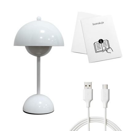 LED oplaadbare aanraaktafellamp COSTA LED/3W/5V 2400 mAh 3000-6000K wit