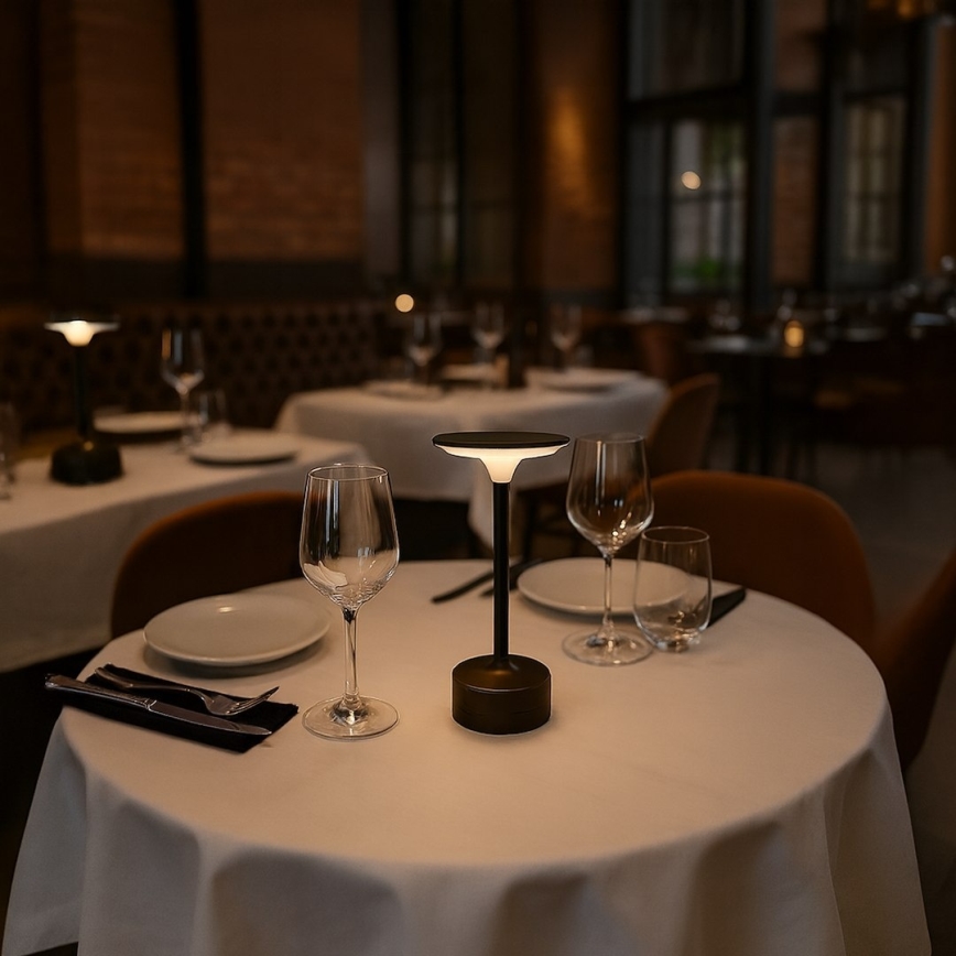 LED oplaadbare bureaulamp met aanraakbediening TAVOLO LED/2,5W/5V 2400 mAh 3000-6000K zwart