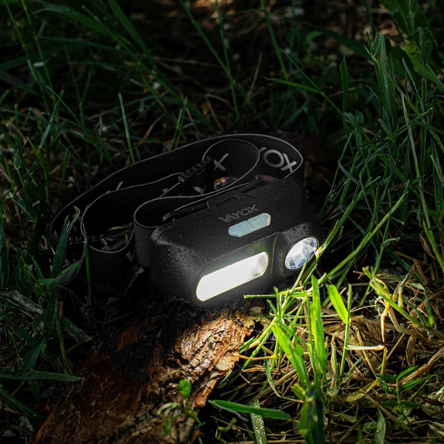 LED Oplaadbare dimbare hoofdlamp 2xLED/5V IPX4 250 lm 2000 mAh