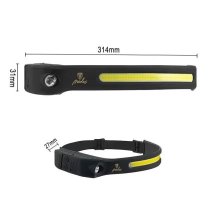 LED Dimbare Oplaadbare Hoofdlamp met Sensor LED/8W/5V IP44 570 lm 2000 mAh