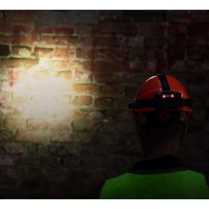 LED Dimbaar oplaadbaar hoofdlamp met sensor met powerbankfunctie en rood licht LED/10W/5V IP44 1200 glanzend 4000 mAh