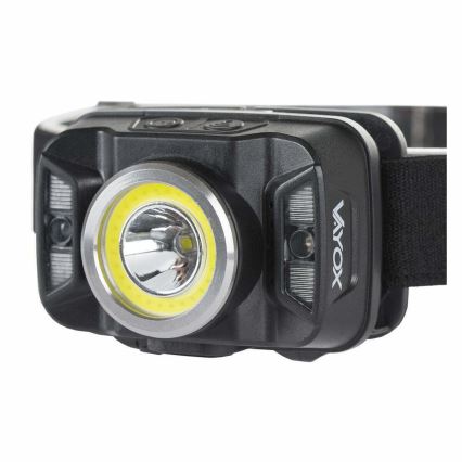 LED Dimbaar oplaadbaar hoofdlamp met sensor en rood licht LED/15W/5V IP66 430 glanzend 1800 mAh