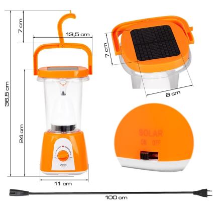 Dimbare oplaadbare solar LED-lamp met powerbankfunctie LED/230V 710 lm 1600 mAh
