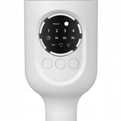 LED Oplaadbare staande ventilator met LED-verlichting LED/4,8W/5V USB 7200 mAh wit + afstandsbediening