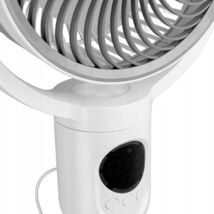 LED Oplaadbare staande ventilator met LED-verlichting LED/4,8W/5V USB 7200 mAh wit + afstandsbediening