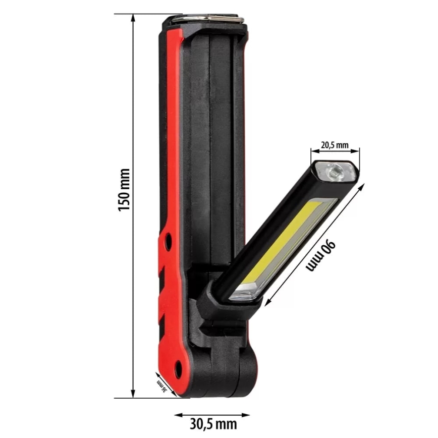 LED Oplaadbare werkzaklamp LED/5W/5V IPX2 360 glanzend 2000 mAh