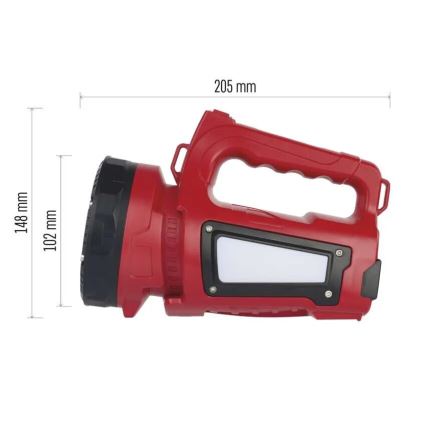 LED Oplaadbare zaklamp LED/3,7V IP44 1000 lm 15000mAh