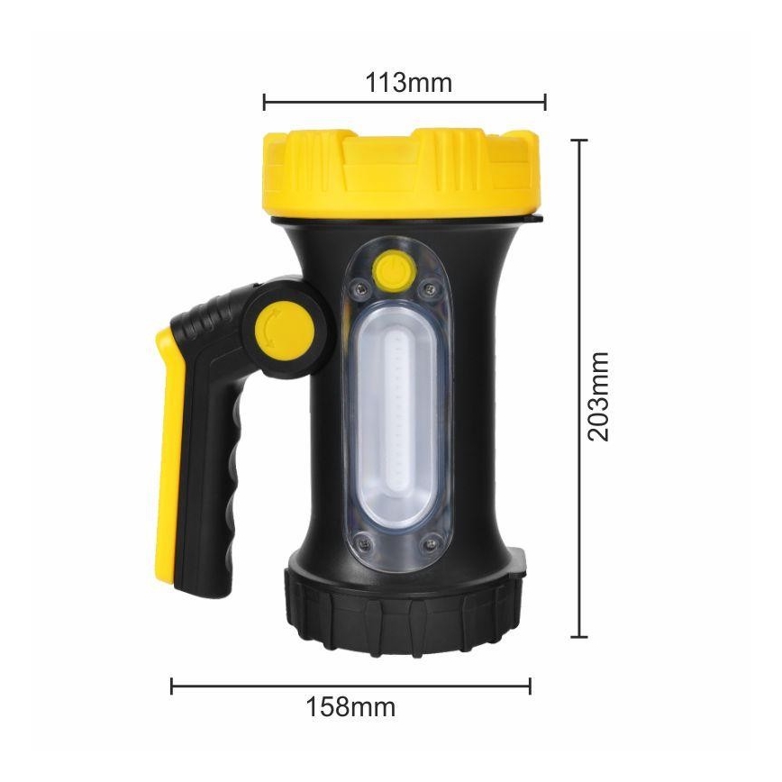 LED Oplaadbare zaklamp LED/5W/4000mA + LED/3W