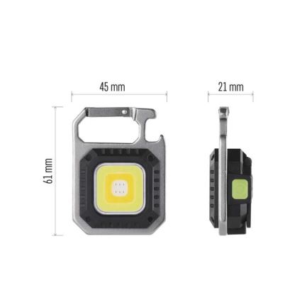 Oplaadbare LED-zaklamp LED/USB/3,7V IP44 750 lm 400 mAh