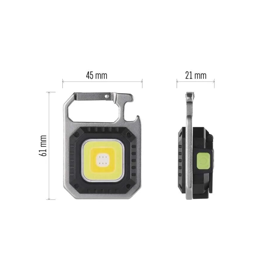 Oplaadbare LED-zaklamp LED/USB/3,7V IP44 750 lm 400 mAh