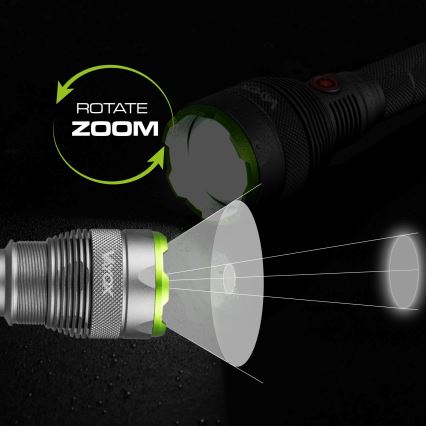 LED Dimbare oplaadbare zaklamp met powerbank Functie LED/5V IPX7 10000 glanzend 2600 mAh
