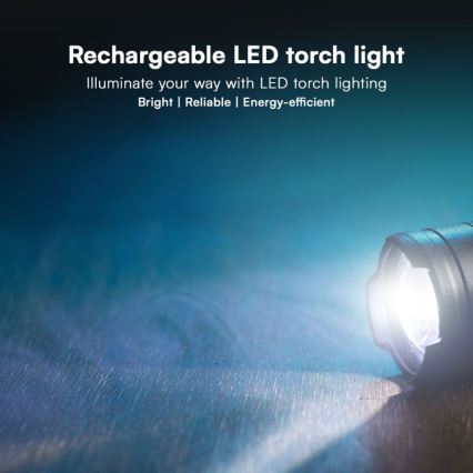 LED Oplaadbare Zaklamp USB LED/10W/5V IP54 2000 mAh 1000 lm