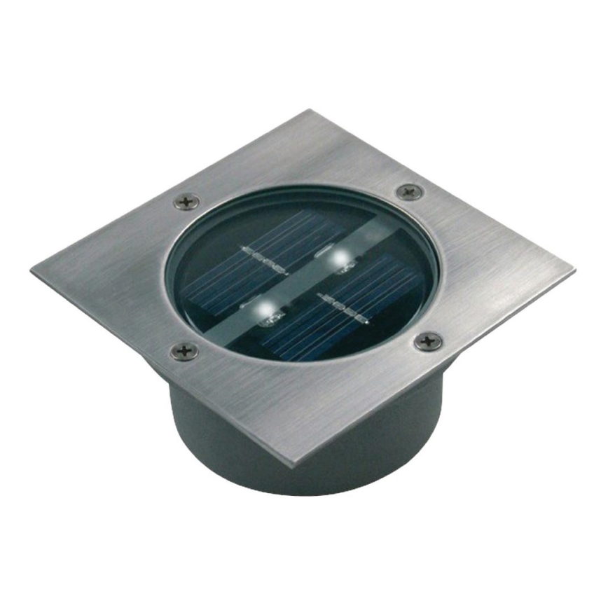 LED Oprit zonne-lamp met schemersensor ​ LED/0,12W/2xAAA IP67 roestvrij vierhoekig