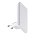 LED-oriëntatielamp met schemersensor voor in het stopcontact ORISA LED/0,28W/230V wit