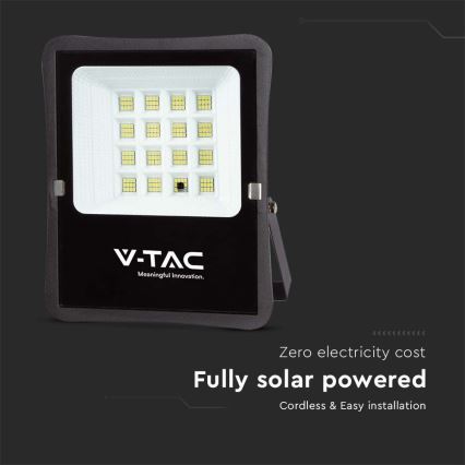 LED Outdoor solar floodlight LED/12W/3,2V 6400K IP65 + remote control