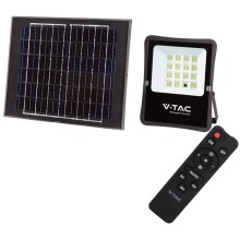 LED Outdoor solar floodlight LED/12W/3,2V 6400K IP65 + remote control