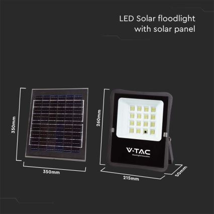 LED Outdoor solar schijnwerper LED/16W/3.2V 6400K IP65 + afstandsbediening