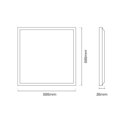 LED Paneel LED/40W/230V 4000K 60x60 cm