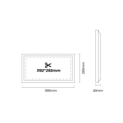 LED Paneel LED/48W/230V 4000K 120x30 cm