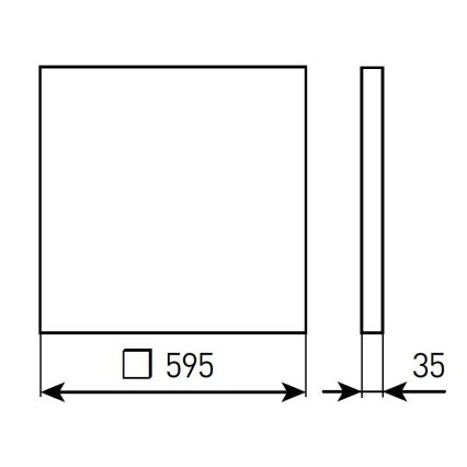 LED-dimbaar plafondpaneel voor badkamer STELLA LED/28/32/36/40W/230V 59,5x59,5 cm CRI 90 IP44 wit