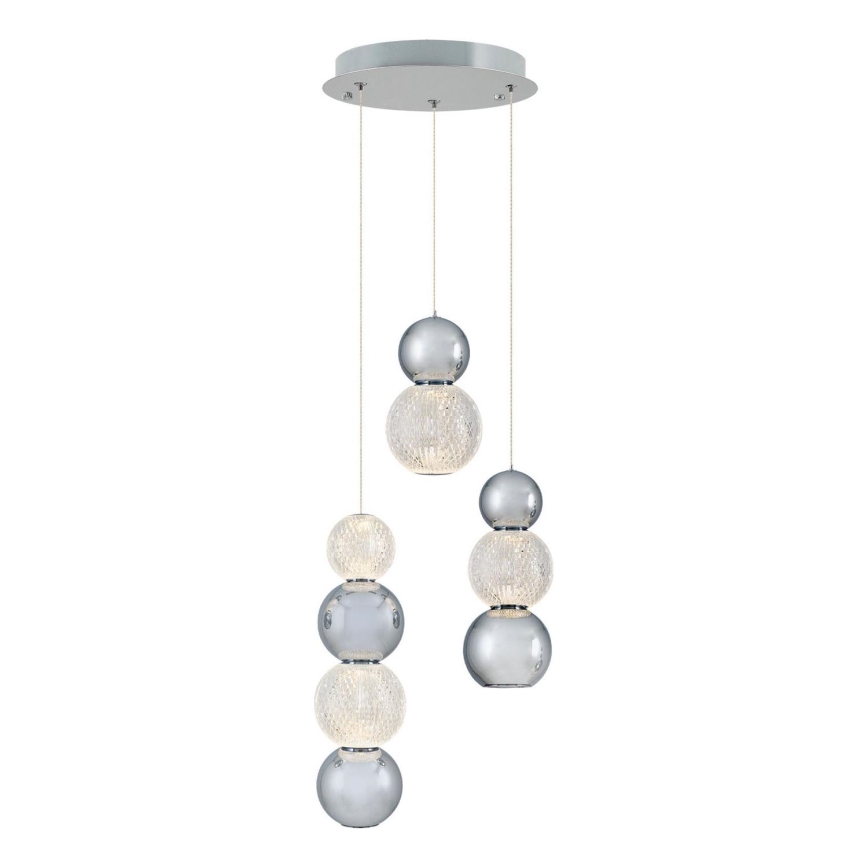 LED-pendel aan kabel CREMONA LED/17W/230V 3000K mat chroom