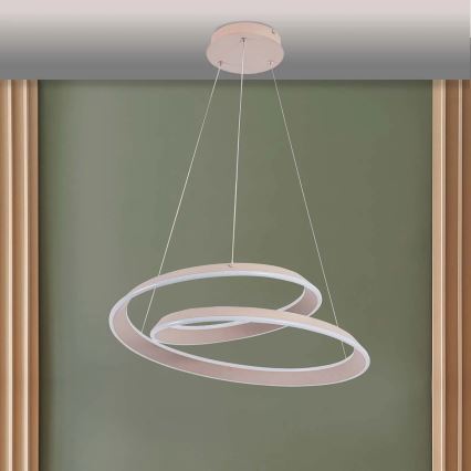 LED-pendellamp aan kabel CASHMERE LED/75W/230V Ø 60 cm beige