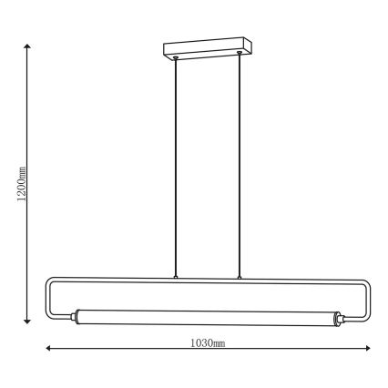 LED-pendellamp aan kabel FELICJA LED/30W/230V 4000K zwart