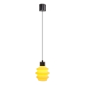 LED pendellamp met kabel CACTUS LED/3W/230V 3000K zwart/geel