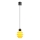LED pendellamp met kabel CACTUS LED/3W/230V 3000K zwart/geel