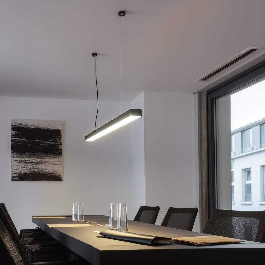 LED Plafond Bevestigd hanglamp CYNIDECO LED/30W/230V 4000K zwart