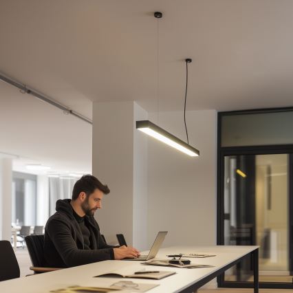 LED Plafond Bevestigd hanglamp CYNIDECO LED/30W/230V 4000K zwart