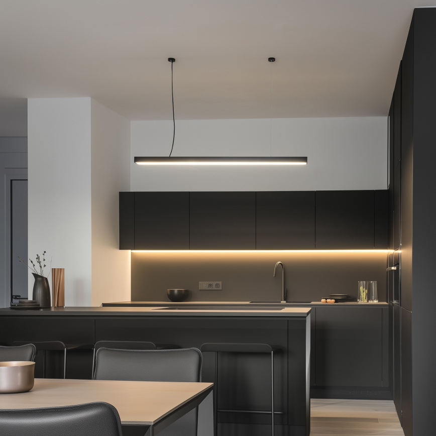 LED Plafond Bevestigd hanglamp CYNIDECO LED/30W/230V 4000K zwart