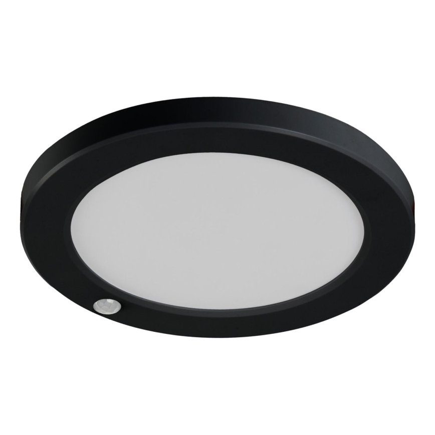 LED Plafond/Hangende plafondverlichting met bewegingssensor 2in1 ERGA LED/17W/230V 3000/4000/6500K zwart