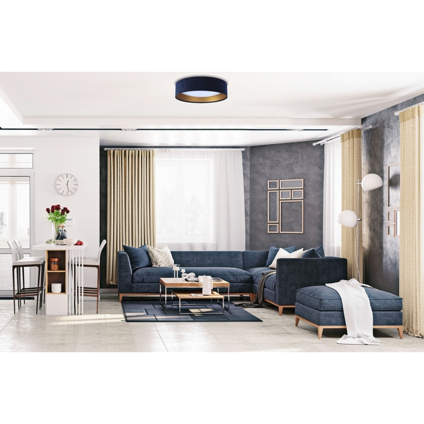 LED Plafond Lamp GALAXY 1xLED/24W/230V blauw/goud