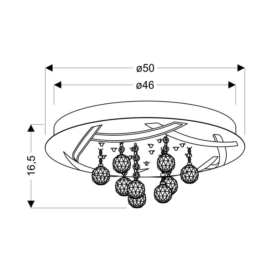 LED Plafond Lamp KORFU LED/30W/230V