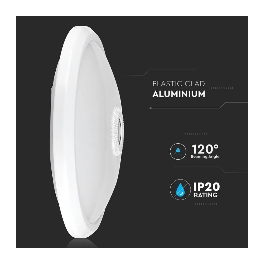 LED Plafond Lamp met Sensor LED/12W/230V 6400K