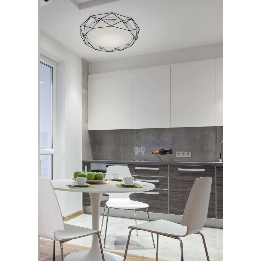 LED Plafond Lamp SVEN LED/24/230V zwart