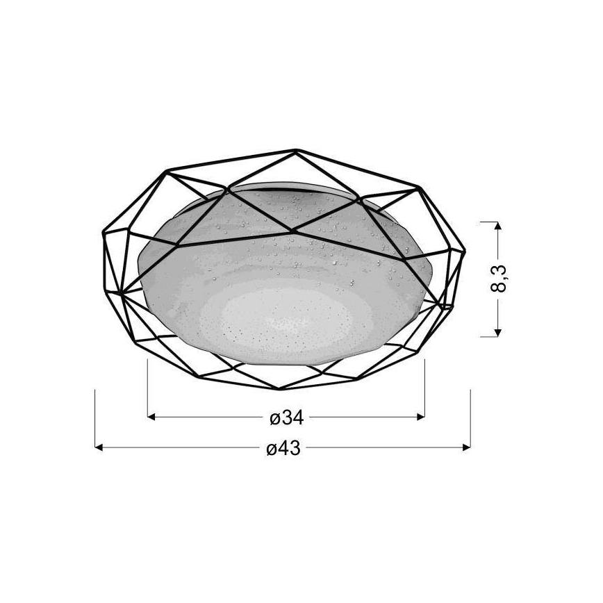 LED Plafond Lamp SVEN LED/24/230V zwart