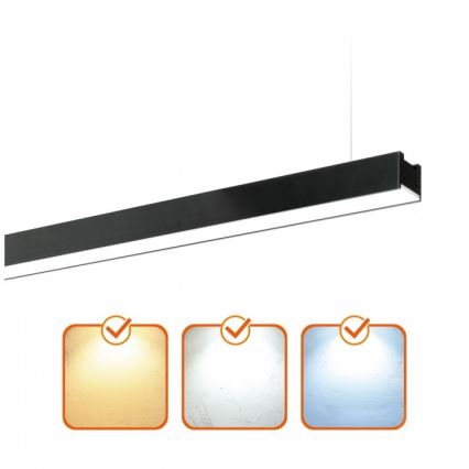 LED-plafondlamp (opbouw/pendel) KOLINE LED/40W/230V 3000/4000/6500K 120 cm zwart